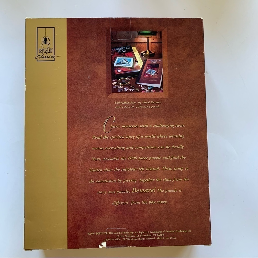Vintage mystery jigsaw puzzle game “Unbridled Fear” 1000 pieces, 1997 age 12 up - Picture 3 of 14